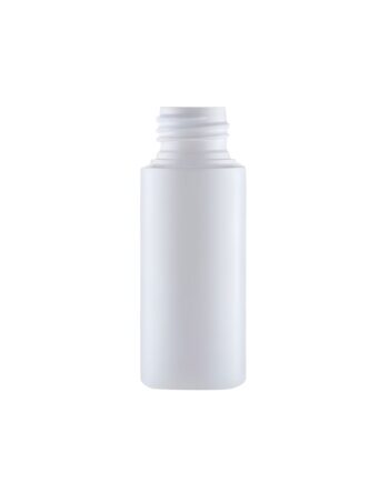 50 Ml Mat Hvid Plastflaske i ECO-HDPE - Økologisk Kvalitet