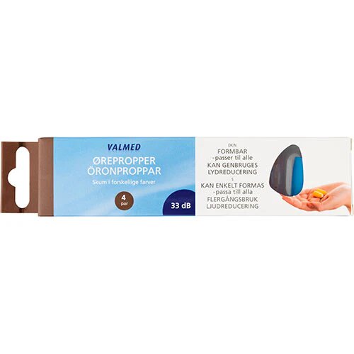 Valmed ørepropper 4  Par   1 Pk