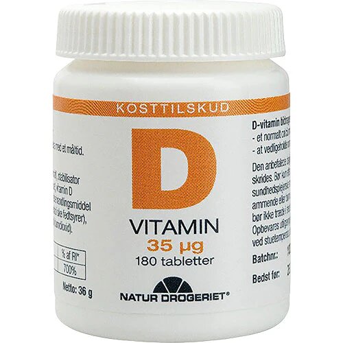 Mega D 3 Vitamin 35 Mcg    180 Tabletter