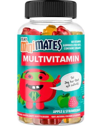 Team Minimates Multivitamin Med æble Og Jordbær   60 Gum