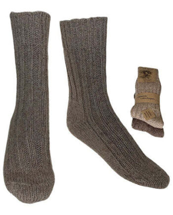Strømper Brun   Beige Str  43 46 2 Pak