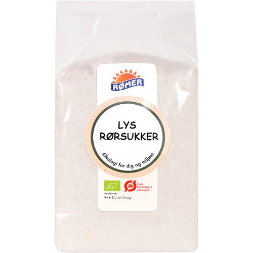 Rørsukker Lys Fin økologisk 500 Gram