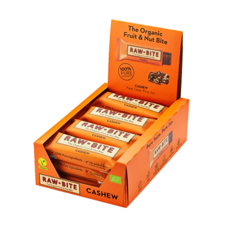 Rawbite Cashew Bar 50 G - Køb 12 og Spar 10%!