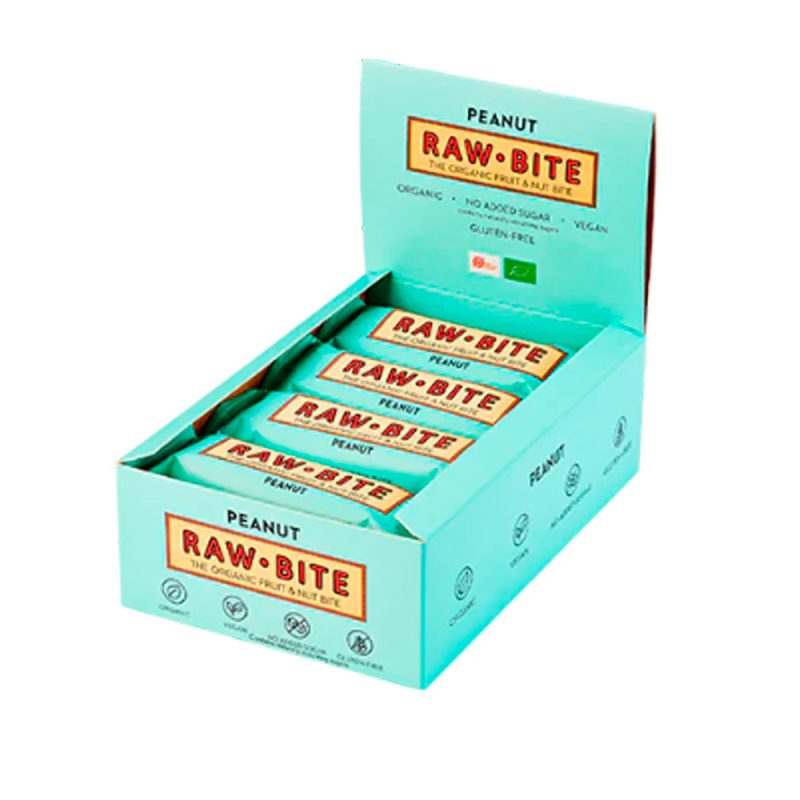 Rawbite Peanut Bar 50 G - Køb 12 og få 10% rabat!