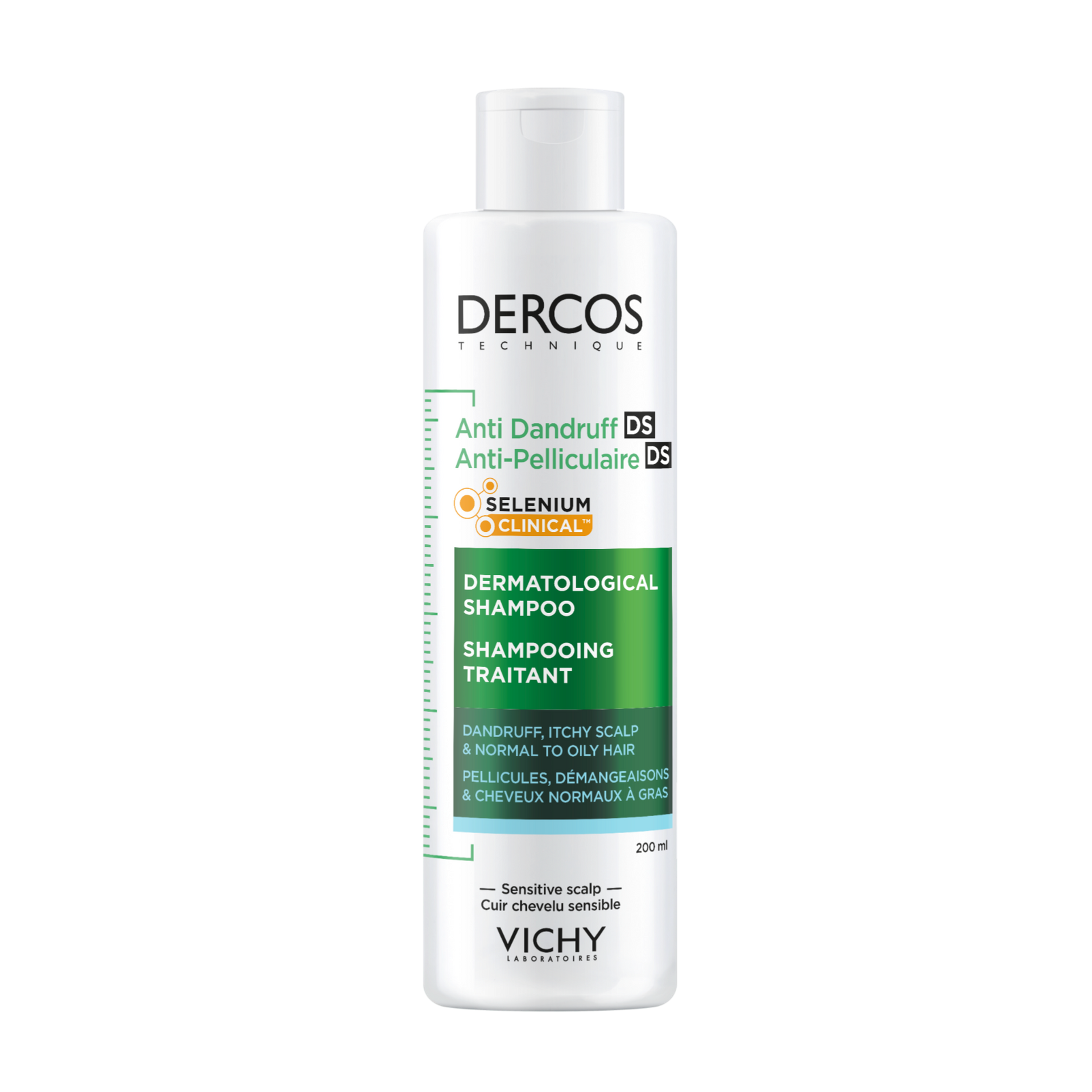 Vichy Dercos Anti Dandruff Skælshampoo Fedtet Hår 200ml