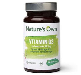 Natures Own Vegansk Vitamin D3 - 120 Tabletter til Sundhed