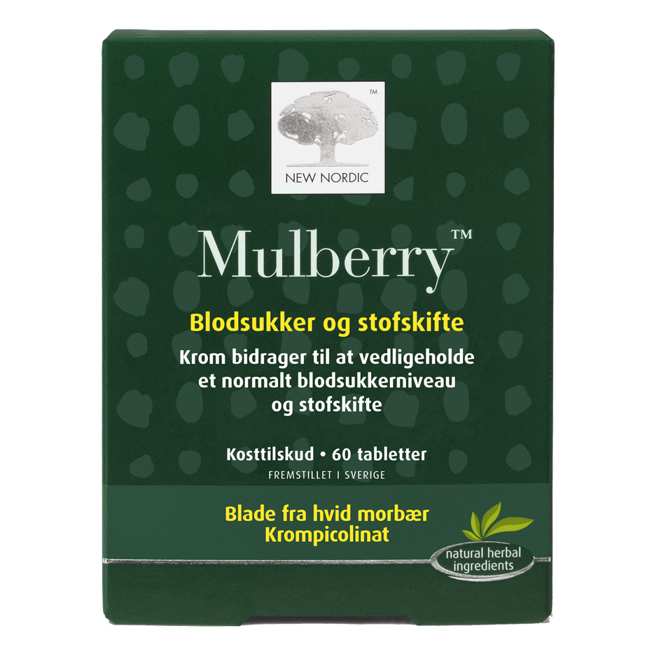 Naturlig støtte til blodsukker - New Nordic Mulberry 60 Tabl